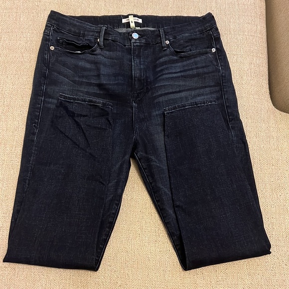 Good American Good Waist Crop Blue 025 size 15 - Picture 3 of 10